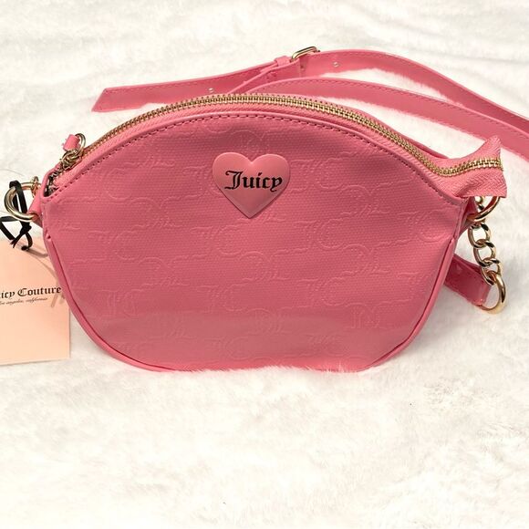 Juicy Couture Handbags - NWT Juicy Couture Pink Lemonade Effortless Crossbody Bag PVC